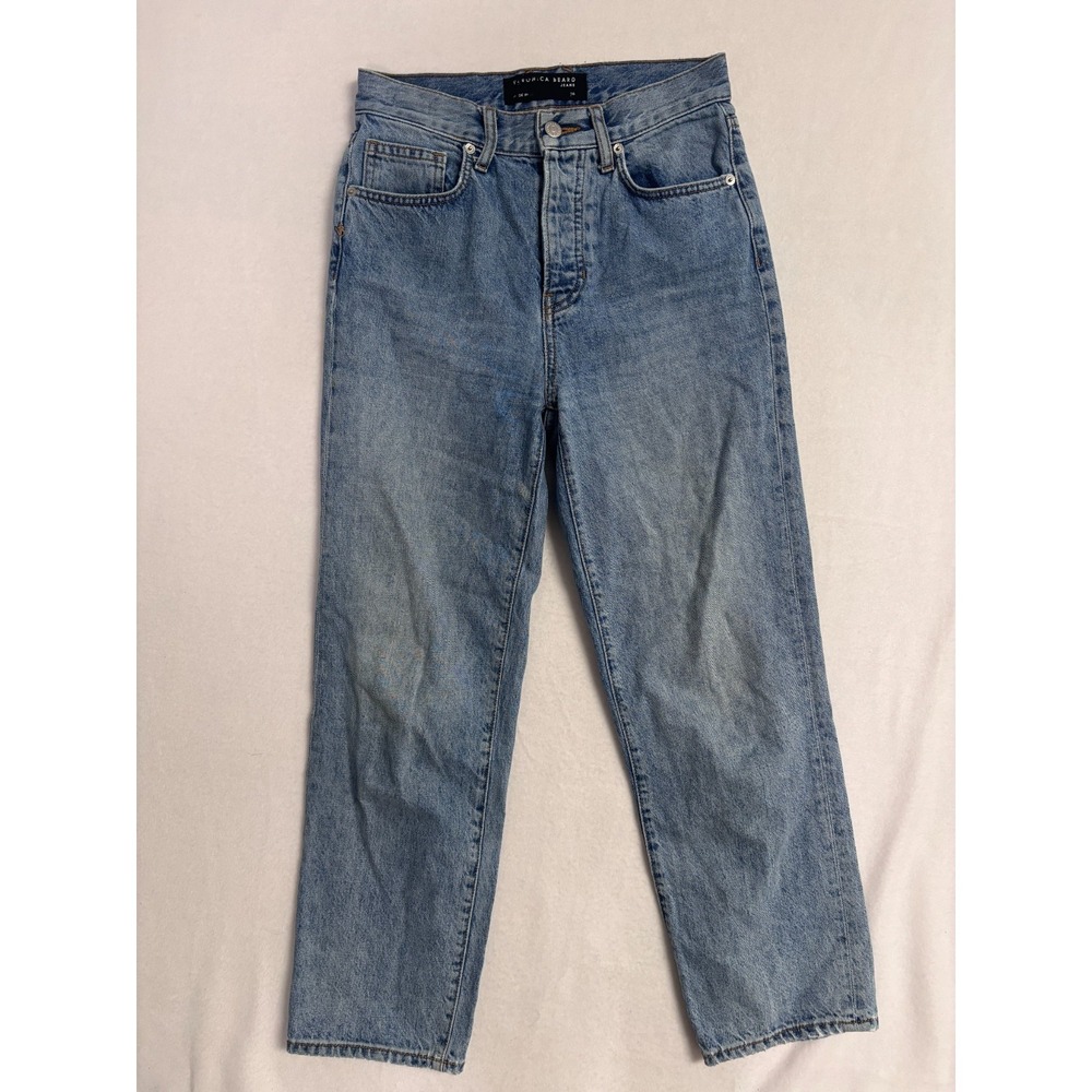 Veronica Beard Womens 26 Blake Classic Straight High Rise Blue Jeans Tulum Wash